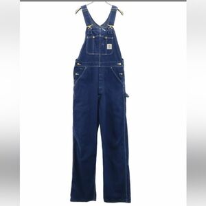 Vintage Carhartt Dark Blue Work wear bib Overalls XL